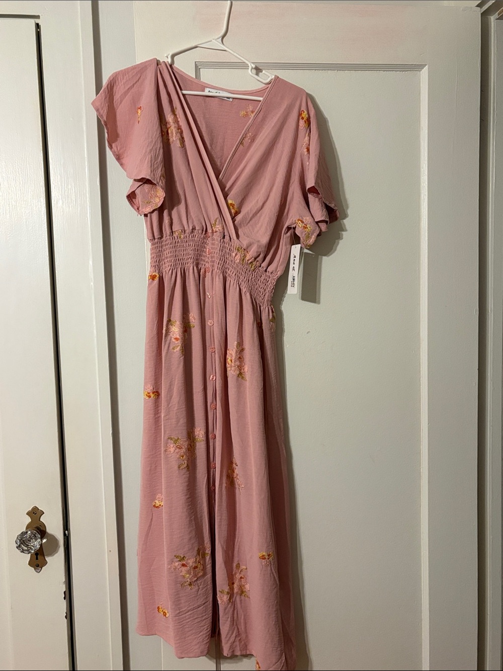 Dusty Pink Floral Maxi Dress